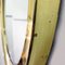 Goldener italienischer Mid-Century Narciso Spiegel aus Stahl, Sergio Mazza zugeschrieben, Artemide, 1960er 4