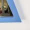 Modern Italian Triangular Wall Mirror with Light Blue Wooden Frame, 1980s 9