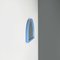 Modern Italian Semicircle Wall Mirror with Light Blue Wooden Frame, 1980s, Image 4