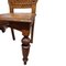 Victorian Hand-Carved Ornate Oak Hall Chairs, Set of 2 7