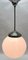 Pendant Stem Lamp with Opaline Shade from Phillips, Netherlands, 1930s 6