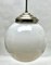 Pendant Stem Lamp with Opaline Shade from Phillips, Netherlands, 1930s 4