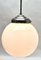 Pendant Stem Lamp with Opaline Shade from Phillips, Netherlands, 1930s 2