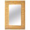 Specchio da parete rettangolare in bambù e vimini, Italia, anni '60, Immagine 1