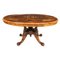19th Century Burr Walnut Oval Coffee Table, Image 1