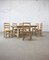 Brutalist Table & Chairs by Georges Robert, Set of 7 3