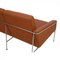 Modell 3303 Airport 3-Sitzer Sofa aus Anilin Leder von Arne Jacobsen 3