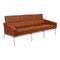 Model 3303 Airport 3-Seater Sofa in Anilin Leather by Arne Jacobsen 1