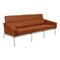 Modell 3303 Airport 3-Sitzer Sofa aus Anilin Leder von Arne Jacobsen 1