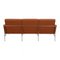 Model 3303 Airport 3-Seater Sofa in Anilin Leather by Arne Jacobsen, Image 5