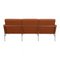 Modell 3303 Airport 3-Sitzer Sofa aus Anilin Leder von Arne Jacobsen 5