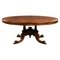 Victorian Burr Walnut Inlaid Oval Coffee Table, 1880s 1