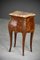 French Veneer Bedside Cabinet with Marble Top 1