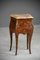 French Veneer Bedside Cabinet with Marble Top 2