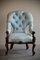 Victorian Upholstered Rosewood Armchair, Image 1