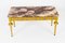 Placas de mesa de centro francesas vintage de madera dorada y mármol de Limoges, años 50, Imagen 13