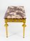 Tavolini da caffè vintage in legno dorato e marmo di Limoges, Francia, anni '50, Immagine 9