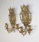Mid-19th Century Napoleon III 3-Branch Gilt Bronze Candle Sconces, Set of 2 3