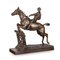 French Artist, Jockey & Horse Jumping a Fence, 1900, Bronze 1