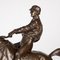 Französischer Künstler, Jockey & über einen Zaun springendes Pferd, 1900, Bronze 14