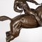 Artiste, Jockey et Cheval Sautant une Clôture, France, 1900, Bronze 19