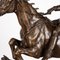 Französischer Künstler, Jockey & über einen Zaun springendes Pferd, 1900, Bronze 11