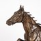 Französischer Künstler, Jockey & über einen Zaun springendes Pferd, 1900, Bronze 6