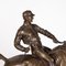 Französischer Künstler, Jockey & über einen Zaun springendes Pferd, 1900, Bronze 12