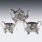 19th Century Victorian Silver Tea Set by E Farrell, 1838, Set of 3 4