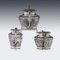 19th Century Indian Silver Swami Tea Set, Madras, 1880s, Set of 3, Image 2