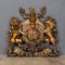 20th Century British Royal Coat of Arms in Carved & Painted Wood, 1900s 2