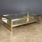 Brass & Glass Mirrored Vitrine Coffee Table from Maison Janson, 1970s, Image 2