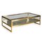 Brass & Glass Mirrored Vitrine Coffee Table from Maison Janson, 1970s, Image 1