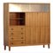 Walnut Bookcase Cabinet with Secretaire, 1960s, Image 1