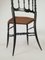 Chiavarine Stühle aus schwarzem Holz & Stroh, 1950er, 2er Set 7