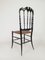 Chiavarine Stühle aus schwarzem Holz & Stroh, 1950er, 2er Set 13
