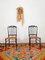 Chiavarine Stühle aus schwarzem Holz & Stroh, 1950er, 2er Set 2