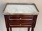 20th Century Louis XVI Style Walnut Nightstands with Marble Top and Bronze Inserts, Set of 2, Image 9