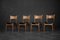 Scandinavian Dining Chairs in Beech and Teak, 1960s, Set of 4 1