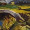 Artista francés, paisaje impresionista, 1960, óleo sobre lienzo, enmarcado, Imagen 5