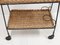 French Trolley in Steel and Rattan, 1950s, Image 7