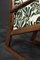 Danish Modern Rocking Chair in Wood and Monstera Leaf Pattern Fabric, 1960s 2