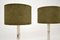 Grandes Lampes de Bureau Vintage en Verre et Chrome, 1970s, Set de 2 3