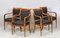 Biedermeier Upholstered Walnut Armchairs, Set of 4 3