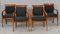 Biedermeier Upholstered Walnut Armchairs, Set of 4 1