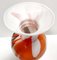 Postmodern White, Orange and Brown Murano Glass Vase by Carlo Moretti, Italy, 1970s 12