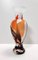 Postmodern White, Orange and Brown Murano Glass Vase by Carlo Moretti, Italy, 1970s 6