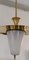 Deckenlampe aus Messing & Muranoglas, Italien, 1930er 5