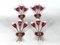 Red Lacquer and Brass Sconces, Italy, 1950s, Set of 4 4