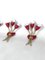 Red Lacquer and Brass Sconces, Italy, 1950s, Set of 4 11